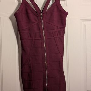 Shinestar Red Sleeveless Bodycon Cocktail Dress